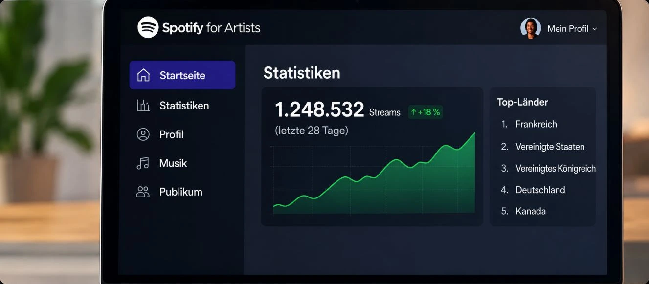Statistiken zu Zielgruppe und Performance von Songs in Spotify for Artists