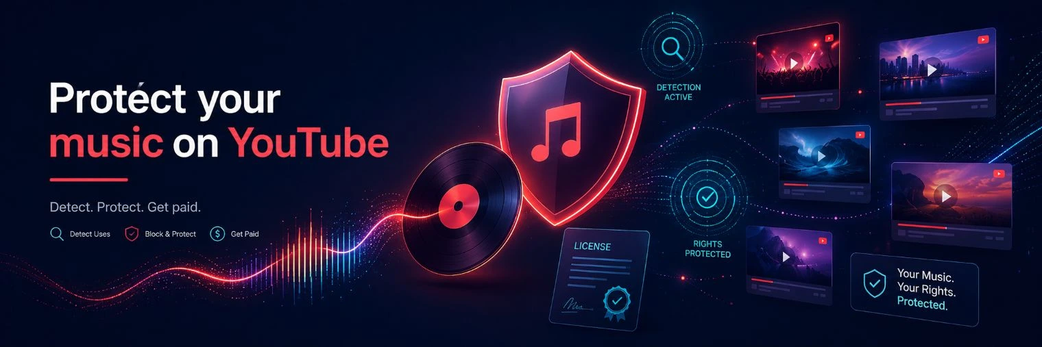 Illustration of creation evidence, contracts and metadata used to protect rights on a music release