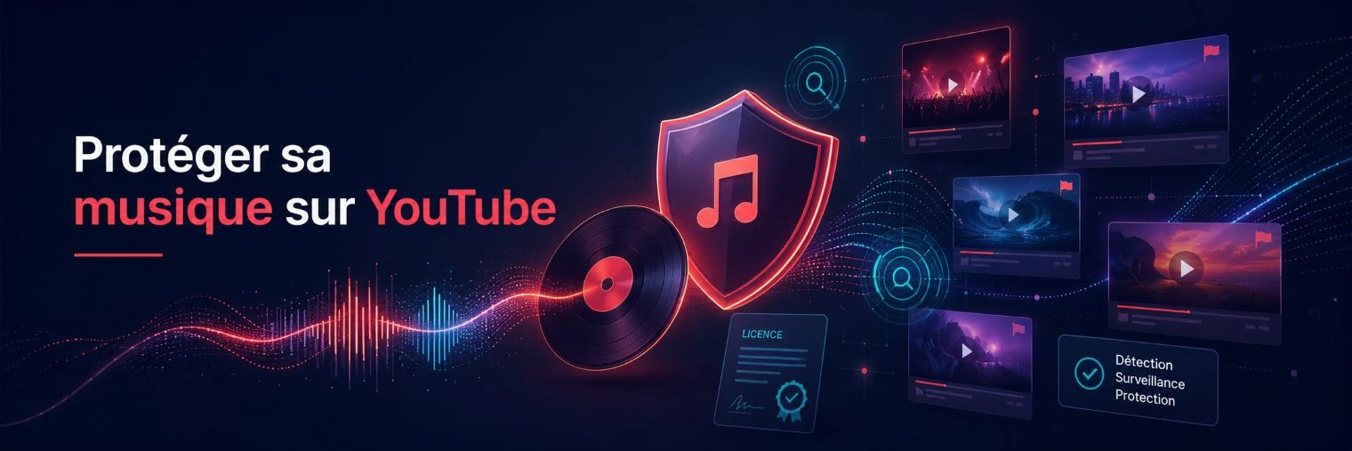 Illustration de preuves de création, contrats et métadonnées pour protéger les droits sur une musique