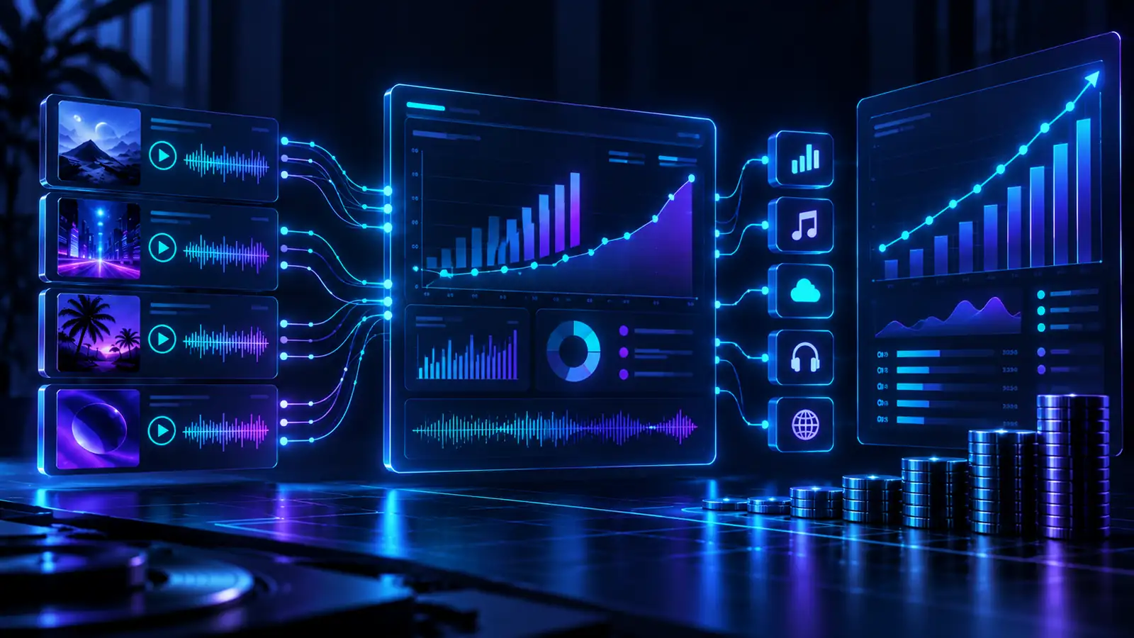 Tracking streaming revenue and music performance
