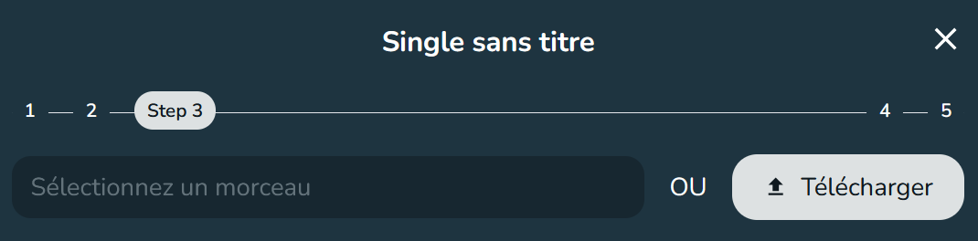 Téléversement du fichier audio au format WAV
