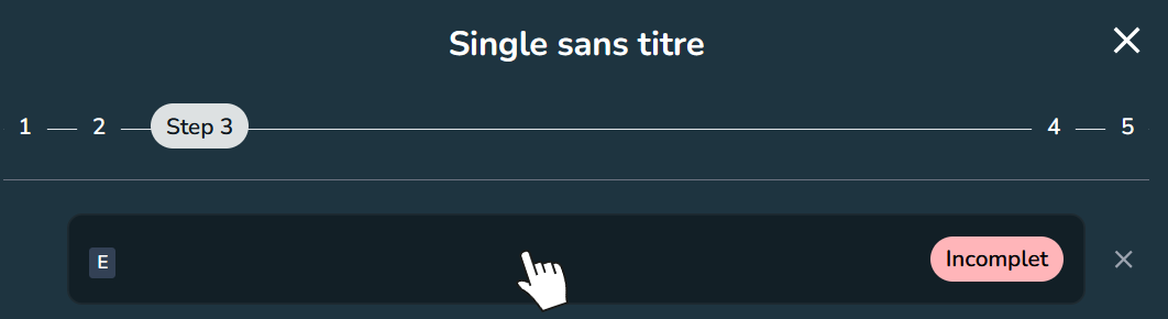 Saisie des métadonnées du morceau